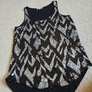 98. W.O. Taylor Swift Vibes Sequinned Sleeveless Blouse